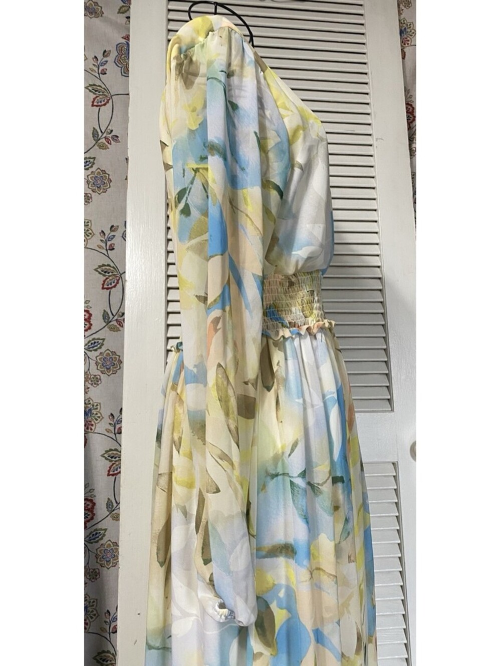 Laundry By Shelli Segal Los Angeles Floral Pastel Flowy Maxi Dress Wedding Guest - Picture 7 of 16
